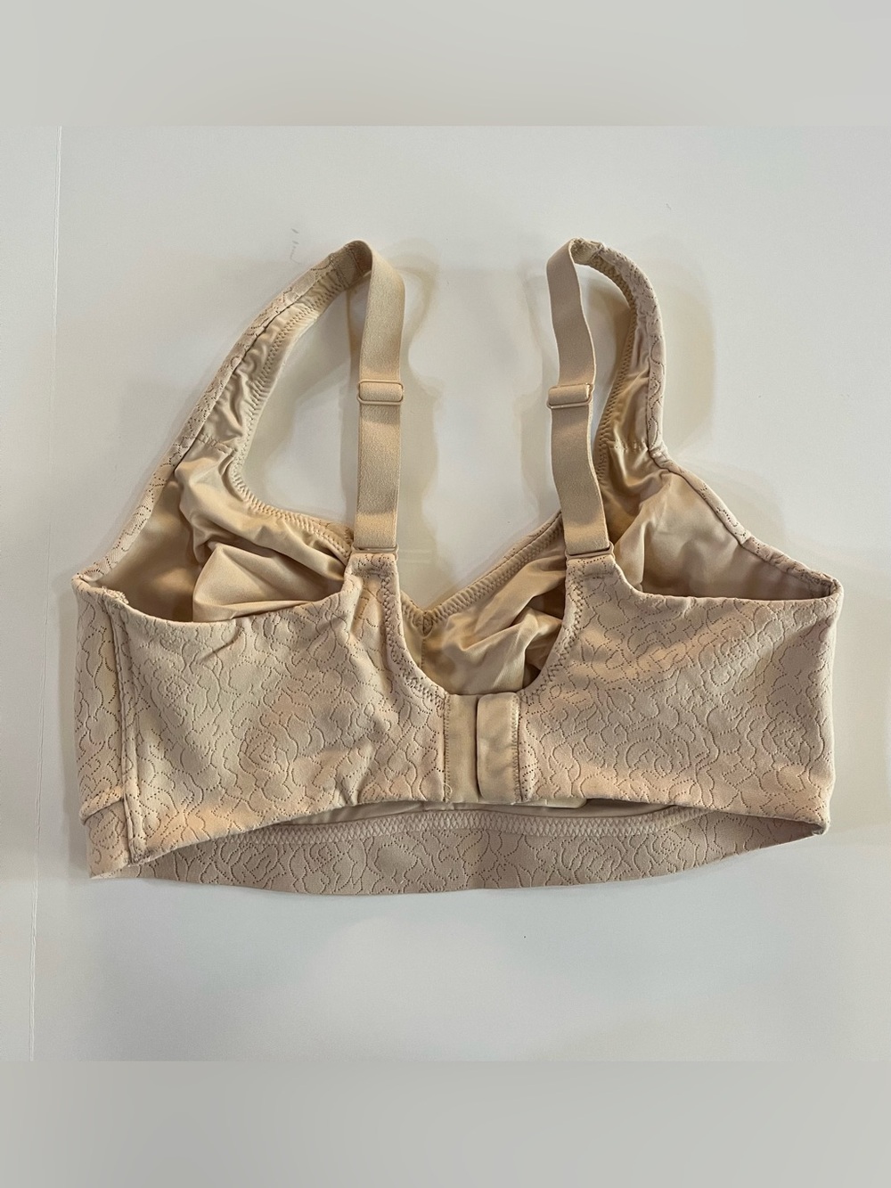 Wacoal Inside Job Beige Sand Lace Wireless Wire Free Comfort Bra size 34G - Picture 4 of 8